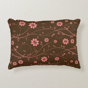 Almofada Decorativa Rosa bonito & teste padrão floral delicado de