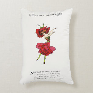 Almofada Decorativa Rosa de Beleza Americana, Arte do Livro de Flores