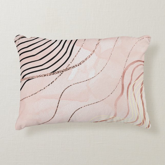 Almofada Decorativa Rosa-Dourado-rosa-menina-branca-boêmia (Frente)