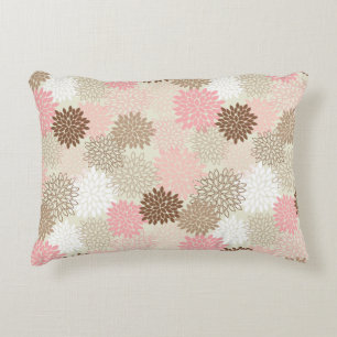 Almofada Decorativa Rosa e teste padrão da mãe de Brown