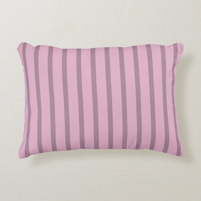 Almofada Decorativa Rosa Listrado Moderno (Frente)