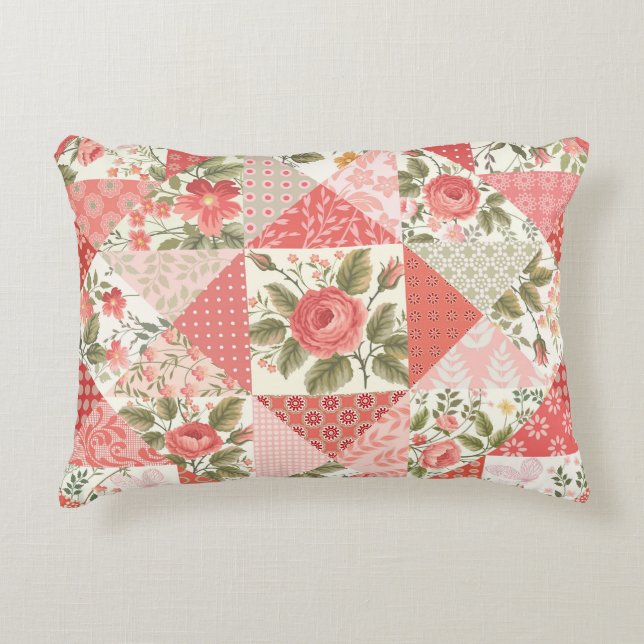 Almofada Decorativa Rosas Borboletas Sem Fios (Frente)