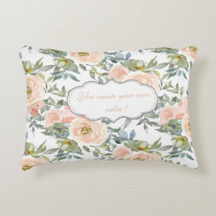 Almofada Decorativa Rosas Elegantes Chic,Mensagem Motivacional