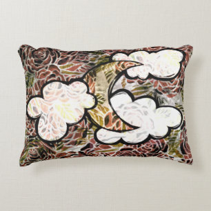 Almofada Decorativa Rosas Rosa de lua Abstrato de de Vintage Padrão de