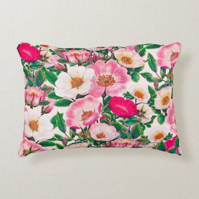 Almofada Decorativa Rosas selvagens (Frente)