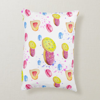 Almofada Decorativa Rosquinhas doces com padrão de vidros colorido