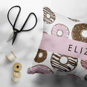 Almofada Decorativa Rosquinhas Rosa, Rosquinhas Marrons, Espelhos, Seu