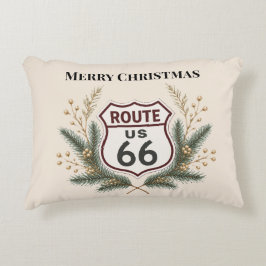 Almofada Decorativa Rota Retro 66 Natal Pinheiro Personalizado Feriado