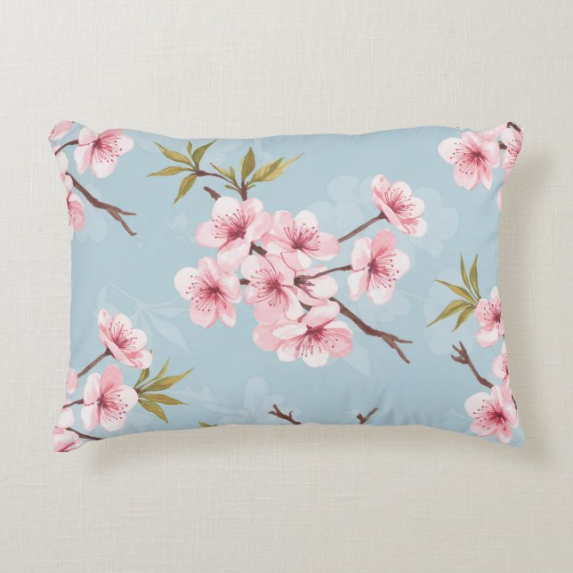 Almofada Decorativa Roupas de Cama Florais Pastel (Frente)