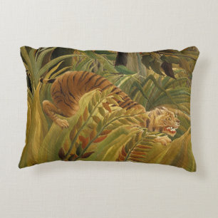 Almofada Decorativa Rousseau Arte Tropical de Tigres