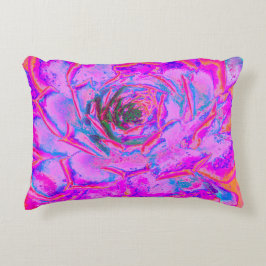 Almofada Decorativa Roxo e Magenta - Sena Rosette Suculente