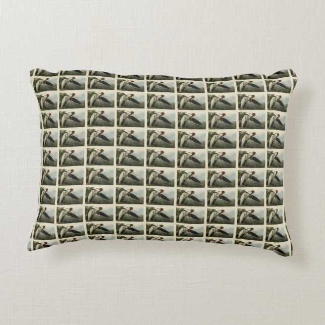 Almofada Decorativa Roxo Heron - das Aves da América de Audubon (Verso)