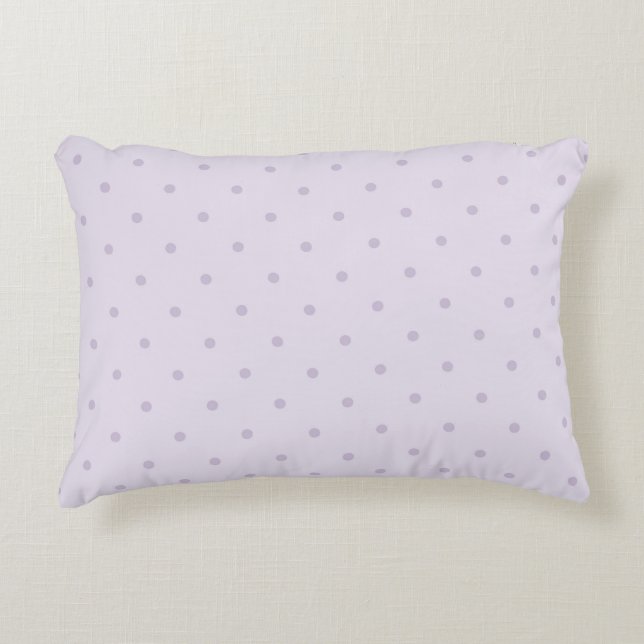 Almofada Decorativa Roxo Lavanda Rosa Bolinhas (Frente)