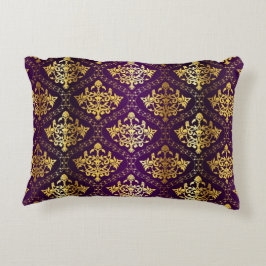 Almofada Decorativa Roxo real & travesseiro Dourado