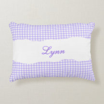 Roxo Xadrez Rústico Nome Personalizado