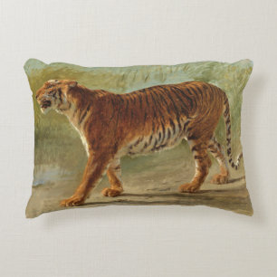 Almofada Decorativa Royal Tiger Marching (por Rosa Bonheur)