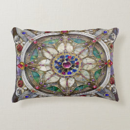 Almofada Decorativa Ruby, Ametist, Sapphire e Pearl Mandala