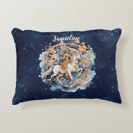 Almofada Decorativa Saggitarius assina frente e verso nome personaliza
