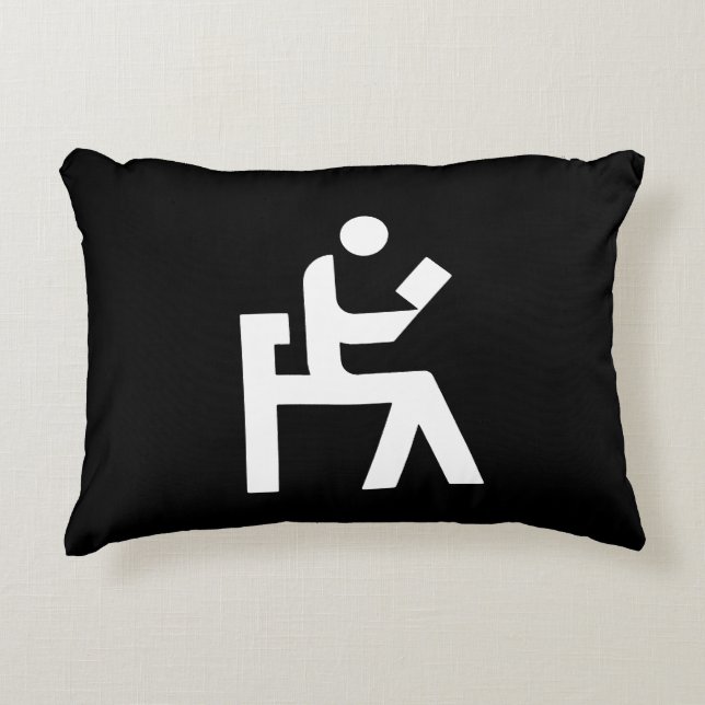 Almofada Decorativa Sala de leitura da biblioteca (Frente)