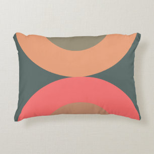 Almofada Decorativa Salmão Moderno do Século médio e Oliva