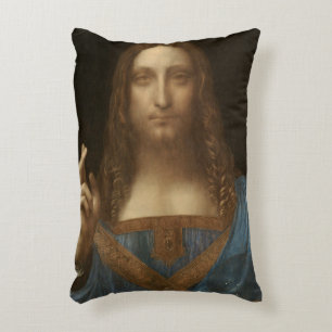 Almofada Decorativa Salvator Mundi de Leonardo da Vinci (Jesus Cristo)
