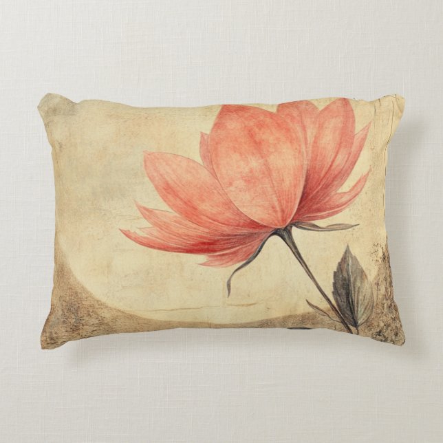 Almofada Decorativa Sangue Rosa e Serenidade Luz (Frente)