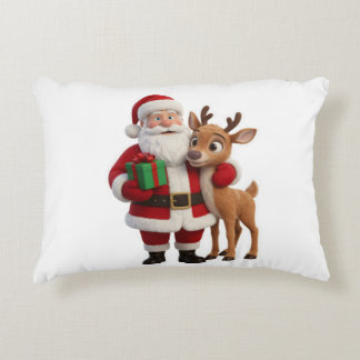 Almofada Decorativa Santa Claus and Rudolph Cartoon