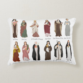 Almofada Decorativa Santos Religiosos Católicos Mulheres - Travesseiro