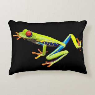 Almofada Decorativa Sapo de Árvore Pintada de Olhos Vermelhos