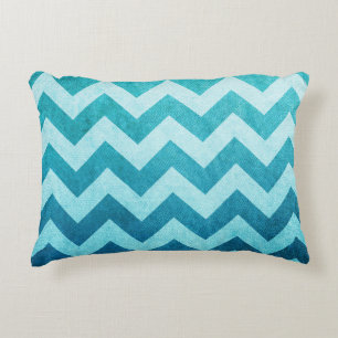 Almofada Decorativa Sarja de Nimes Chevron por Shirley Taylor