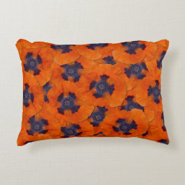 Almofada Decorativa Scarlet Orange Poppy Sem Costura