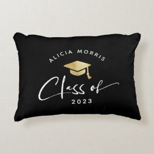 Almofada Decorativa Script de Tendência de Graduação de Nome Person