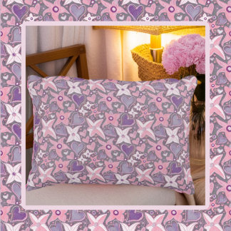 Almofada Decorativa Seja Único Ser Seu Padrão Em Rosa/Roxo