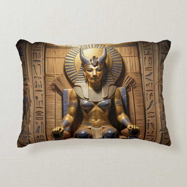 Almofada Decorativa Sekhmet – Lion-Headed War Goddess (Frente)