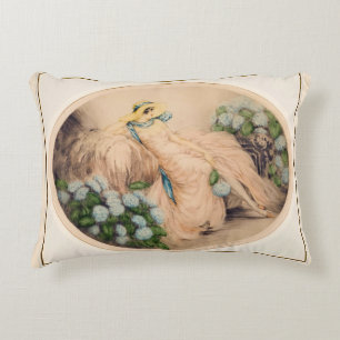 Almofada Decorativa Senhora rosa por Louis Icart