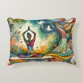 Almofada Decorativa Serenidade de Ioga Vibrante