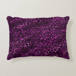 Almofada Decorativa Série de Design Leopardo Roxo e Dourado 3
