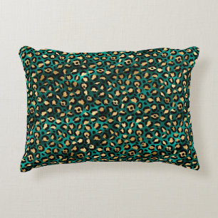 Almofada Decorativa Série Leopardo Teto e Dourado Design 3