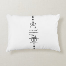 Almofada Decorativa Seu Nome como Glifos Alienígenas Branco Únicos