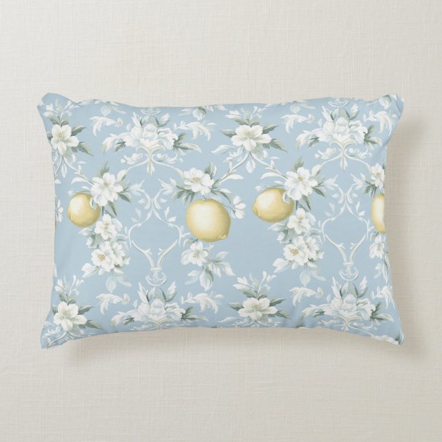 Almofada Decorativa Shabby Chic Lemon Floral Series Design #8 (Frente)