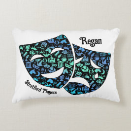 Almofada Decorativa Shakespeare Travesseiro decorativo verde azul