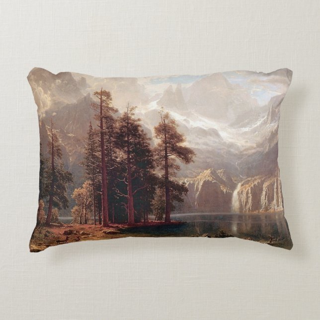 Almofada Decorativa Sierra Nevada, 1871, de Albert Bierstadt (Frente)