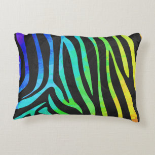 Almofada Decorativa Silhouette Zebra Black e Rainbow