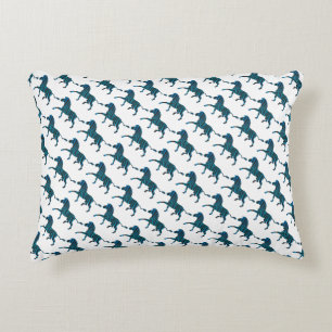 Almofada Decorativa Silhueta Azul e Preta de Zebra