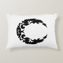 Almofada Decorativa Silhueta da Lua Crescente Preta Enfeitiçante