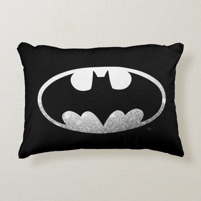 Almofada Decorativa Símbolo Batman | Logotipo Grainy (Frente)