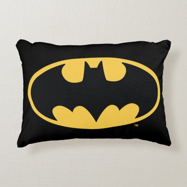 Almofada Decorativa Símbolo Batman | Logotipo Oval (Frente)