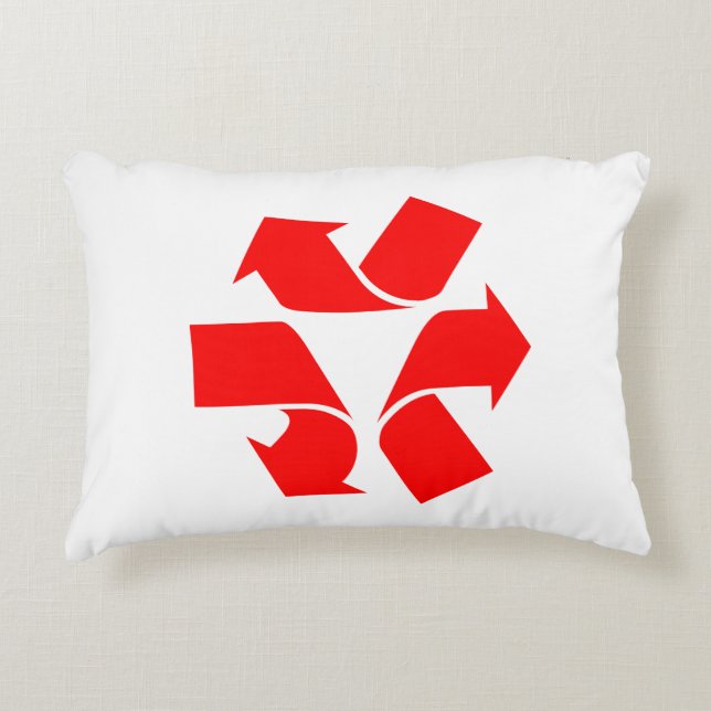Almofada Decorativa Símbolo de desreciclagem (Frente)