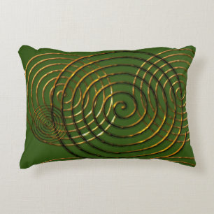 Almofada Decorativa Símbolo espiral Celta Travesseiro decorativo metál