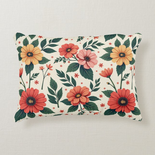 Almofada Decorativa Simetria Floral Clássica (Frente)